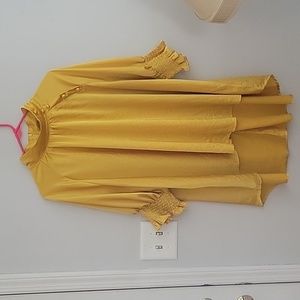Women's mustard yellow blouse